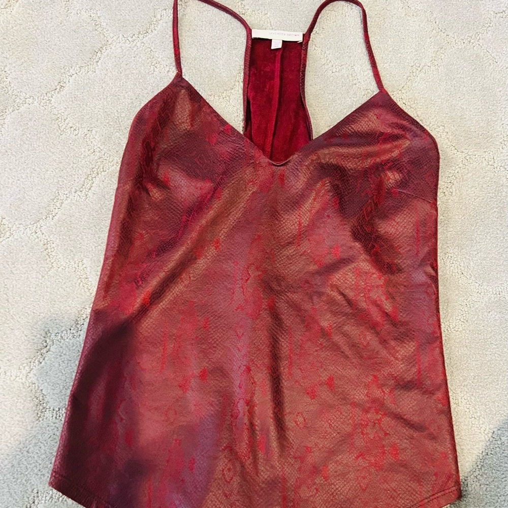 Red snake skin tank top